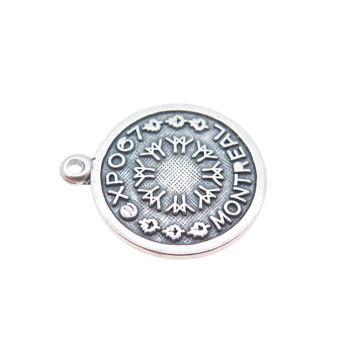 925 Sterling Silver Vintage 1967 ISJC Expo Friendship Minimalist Charm Pendant