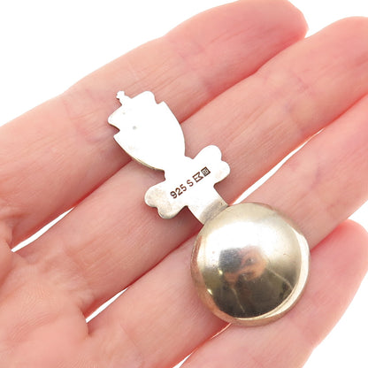 Einar Modahl Sterling Gold Plated Vintage Enamel Norway Coat of Arms Salt Spoon