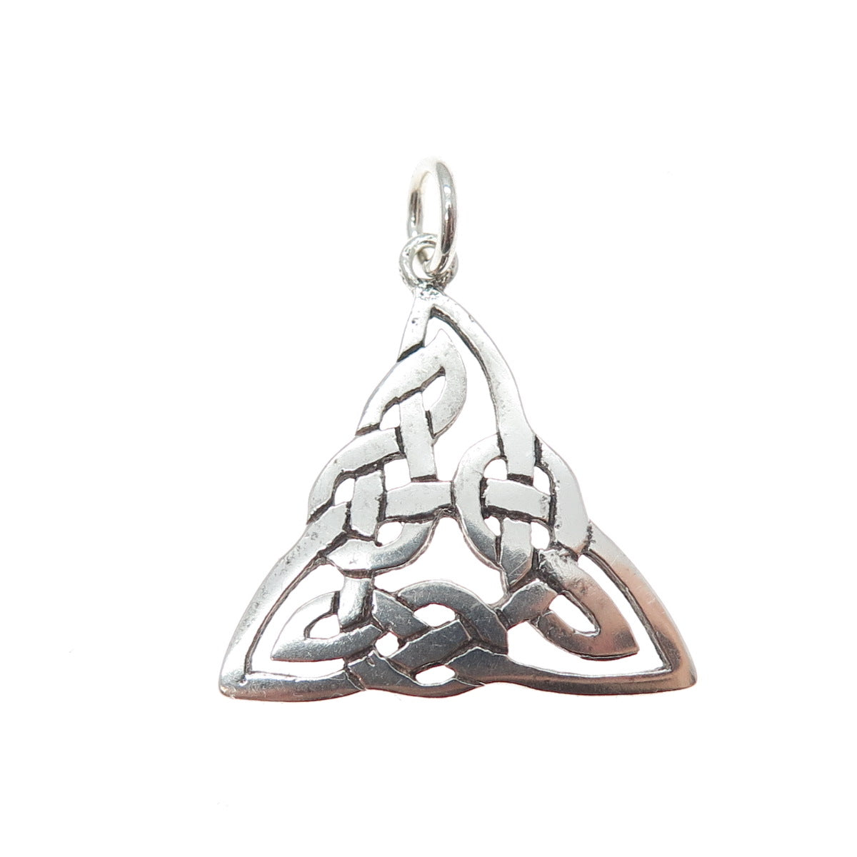 925 Sterling Silver Vintage Celtic Trinity Charm Pendant