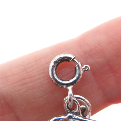 SHUBE Sterling Vintage Turquoise Dreamcatcher Feather Spring Ring Lock Pendant