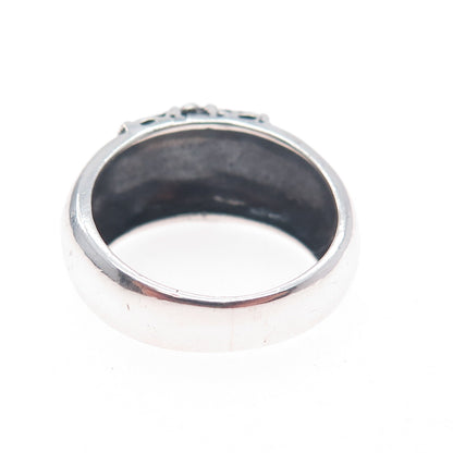 CHARLES WINSTON 925 Sterling Silver Vintage Modernist Swirl Ring Size 7.25
