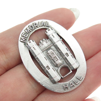DYER Sterling Silver Antique Art Deco 1928 Indianapolis "Memorial Hall" Brooch