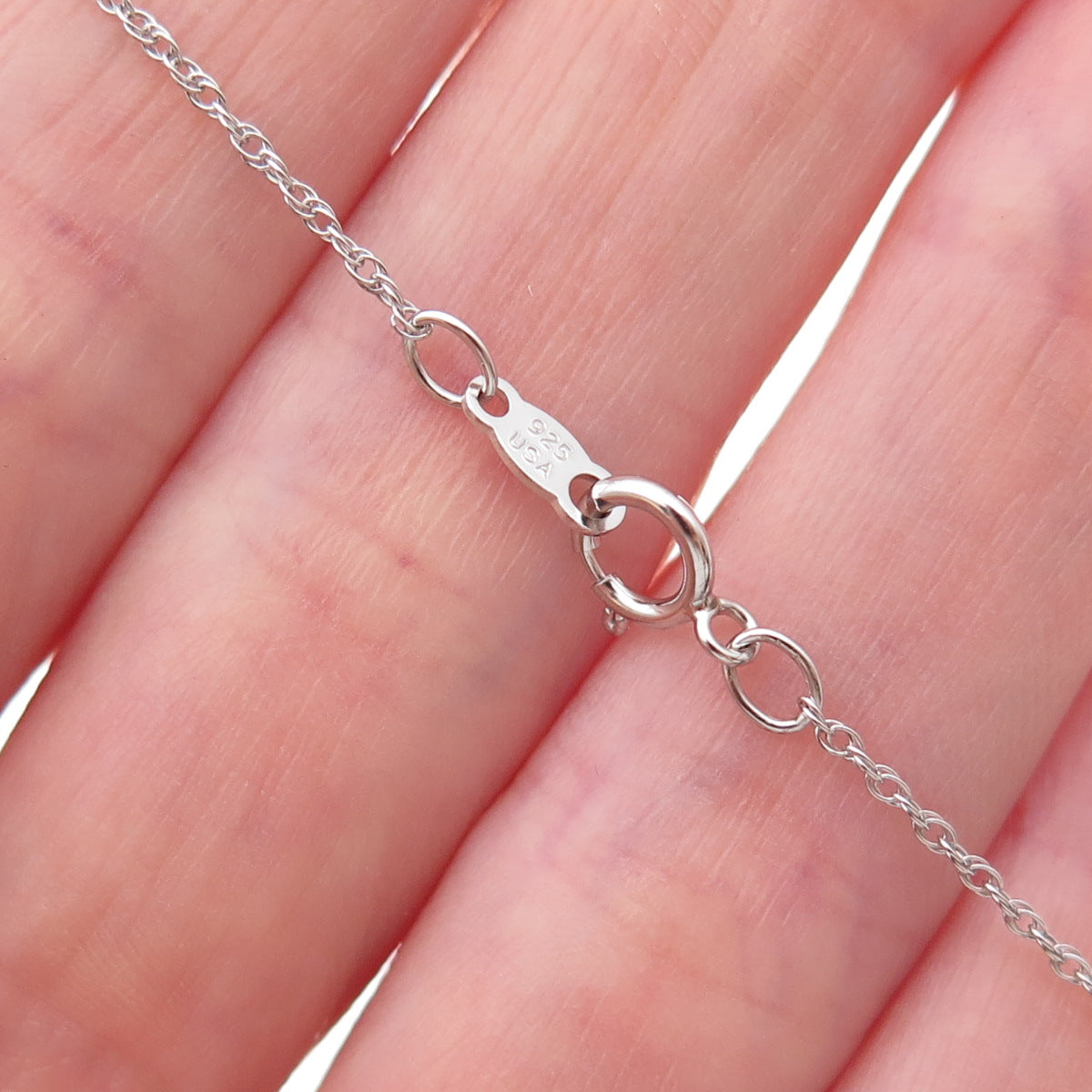 925 Sterling Silver Real Citrine & White Topaz Cable Chain Necklace 18"