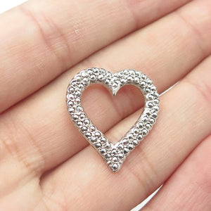 925 Sterling Silver Antique Art Deco Kilmer & Daniels Marcasite Heart Pendant