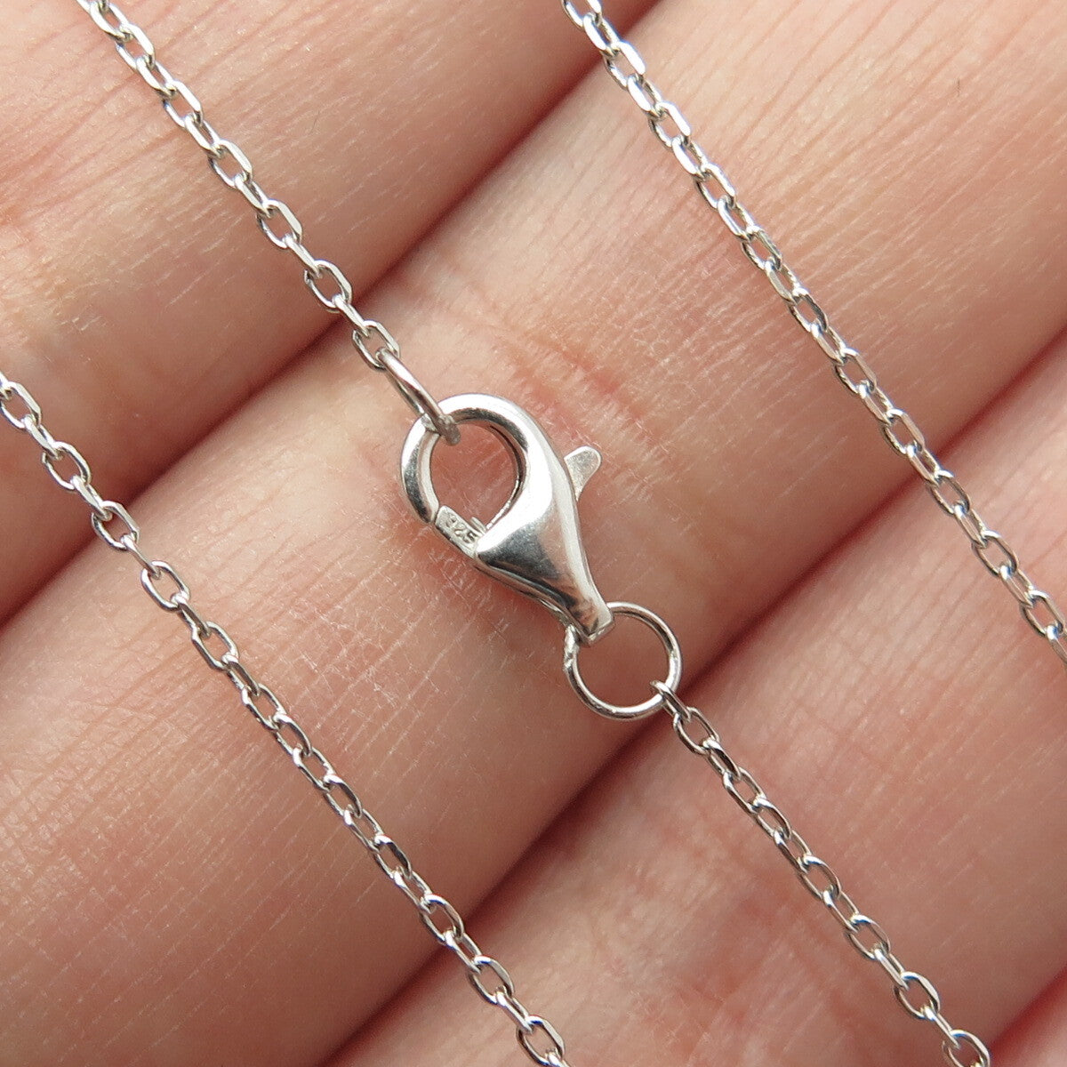 925 Sterling Silver Circle of Life Cable Chain Necklace 18"