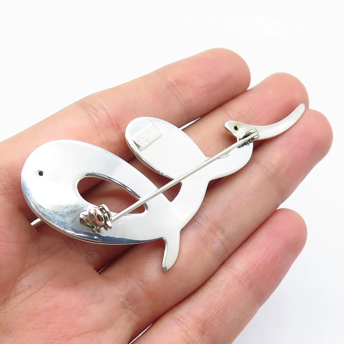 925 Sterling Silver Vintage Lightning Bolt Pin Brooch