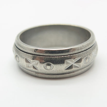 925 Sterling Silver Vintage Rotating Band Ring Size 7.75