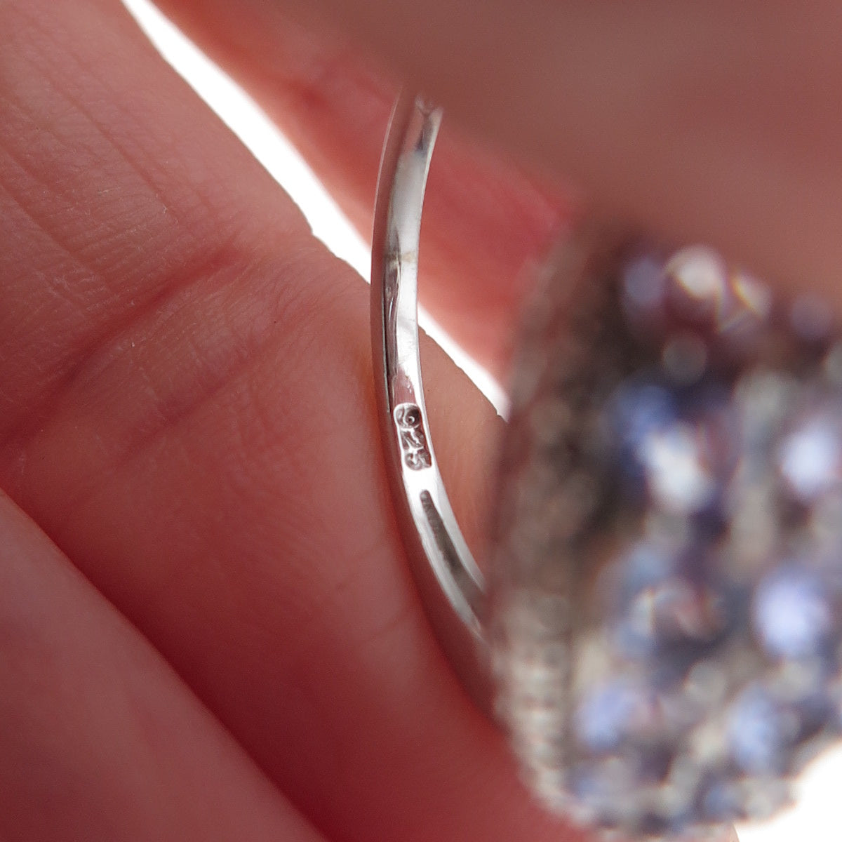 Chuck Clemency 925 Sterling Silver Real Diamond & Tanzanite Ring Size 8.25
