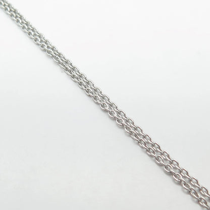 925 Sterling Silver Vintage Disney Cinderella's Slipper Rolo Chain Necklace 18"