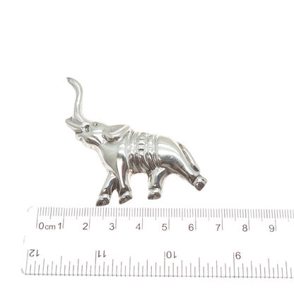 925 Sterling Silver Vintage Mexico Elephant Pin Brooch