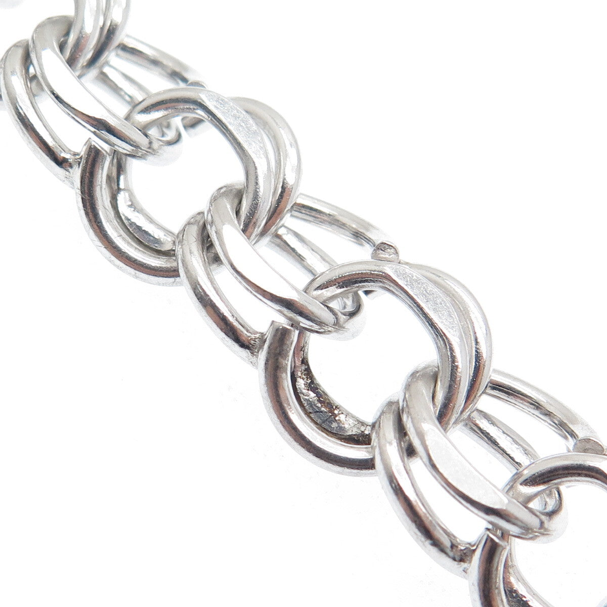 925 Sterling Silver Antique Art Deco Bismark Link Bracelet 7"
