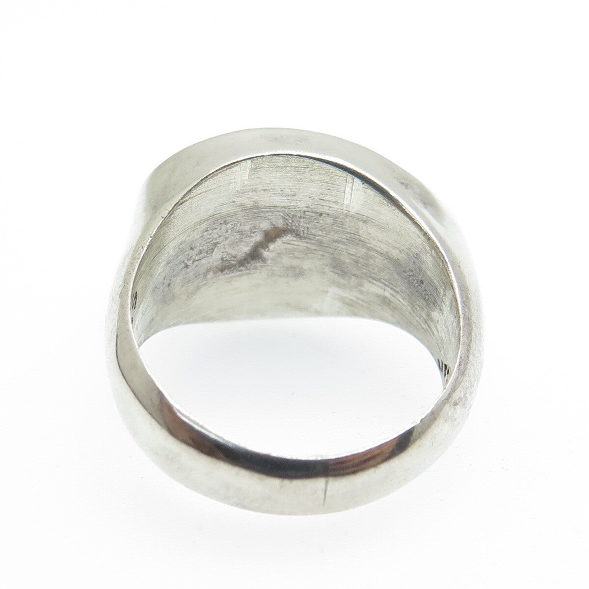 925 Sterling Silver Vintage Mexico Modernist Petal Ring Size 8