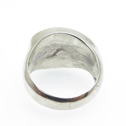 925 Sterling Silver Vintage Mexico Modernist Petal Ring Size 8