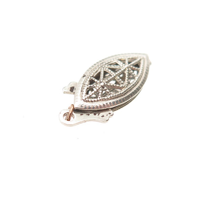 925 Sterling Silver Antique Art Deco Bracelet / Necklace Lock Clasp