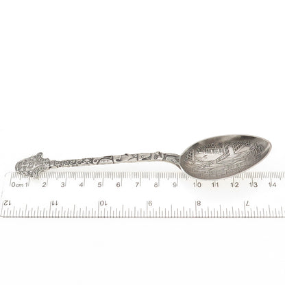 925 Sterling Antique Art Deco Pioneer Square Totem Pole Seattle Coffee Spoon