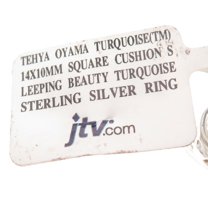 Tehya Oyama 925 Sterling Silver Real Sleeping Beauty Turquoise Ring Size 8