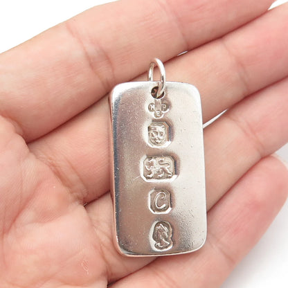 925 Sterling Silver Vintage London 1977 MHPE Inglot Pendant
