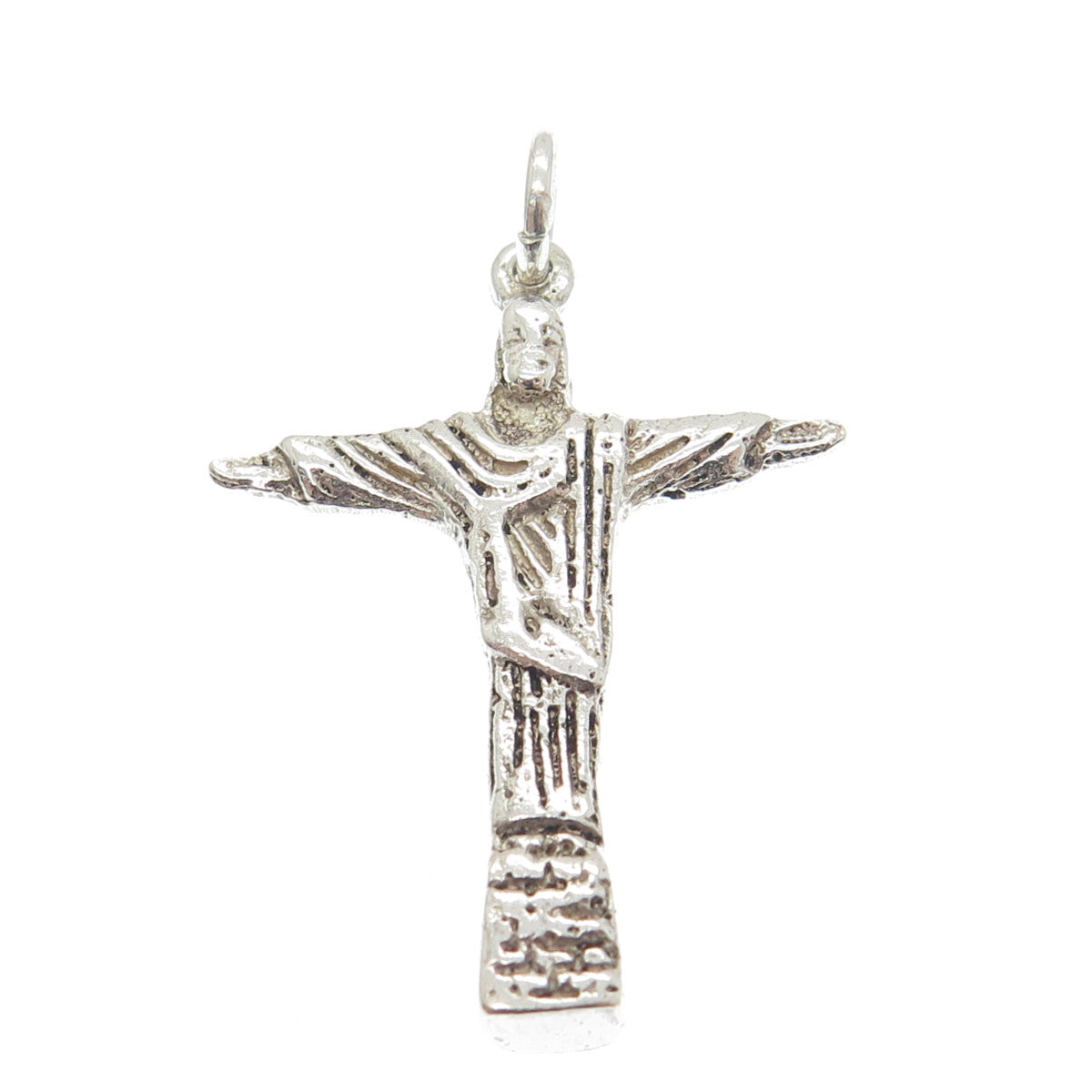 925 Sterling Silver Vintage Christ the Redeemer Rio de Janeiro Charm Pendant