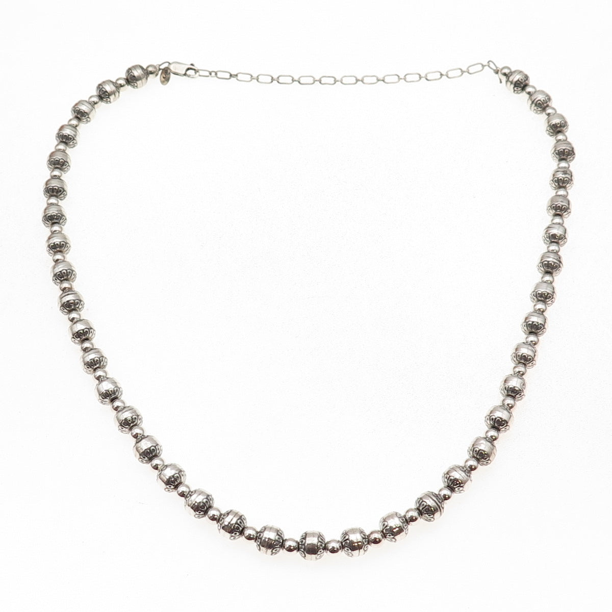 Carolyn Pollack Old Pawn Sterling Silver Vintage Navajo Pearls Necklace 20-22"