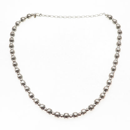 Carolyn Pollack Old Pawn Sterling Silver Vintage Navajo Pearls Necklace 20-22"