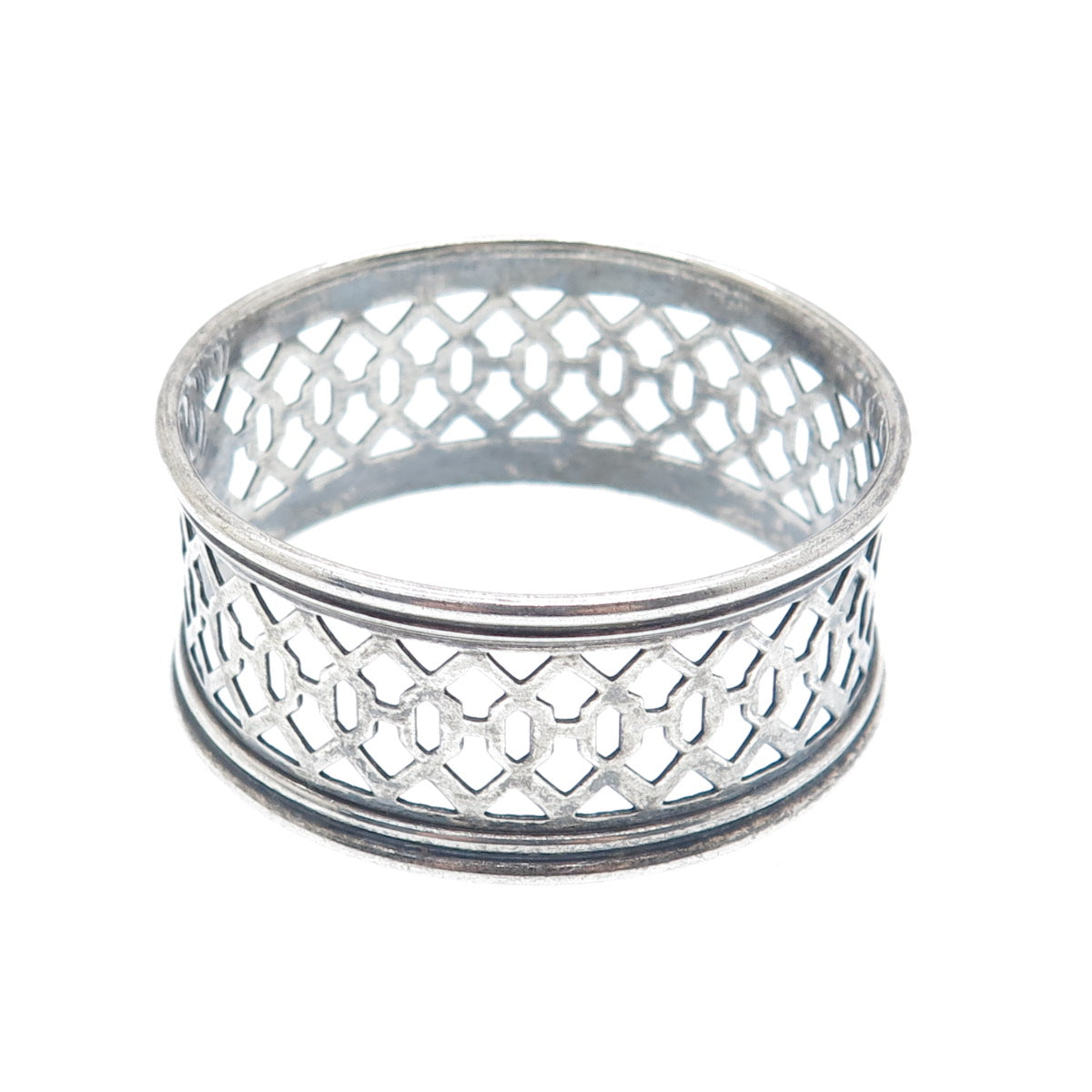 WALLACE 925 Sterling Silver Antique Art Deco Napkin Ring Holder #73