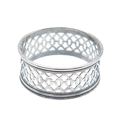 WALLACE 925 Sterling Silver Antique Art Deco Napkin Ring Holder #73