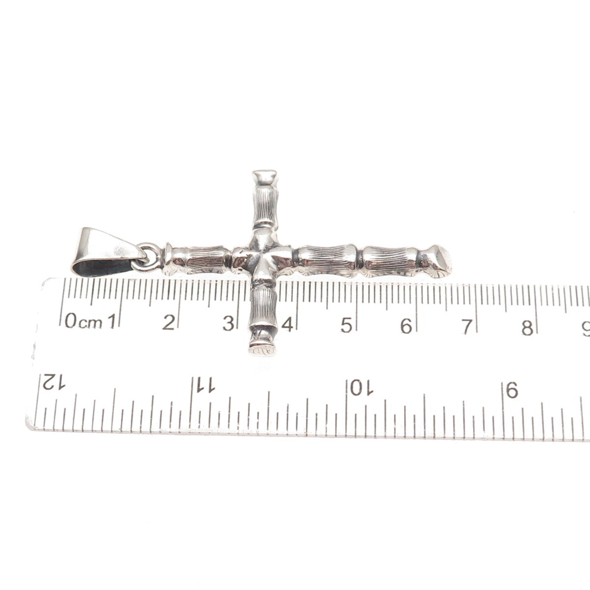 925 Sterling Silver Vintage Cross Oxidized Pendant