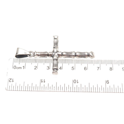 925 Sterling Silver Vintage Cross Oxidized Pendant