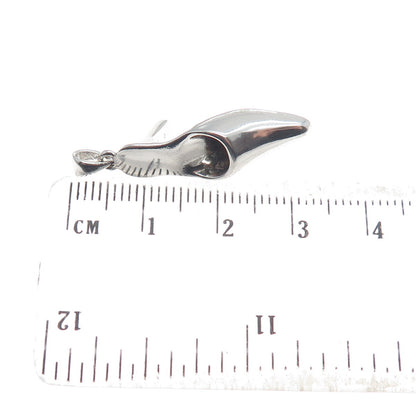 925 Sterling Silver Vintage Female Show 3D Charm Pendant