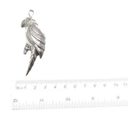 CHAPAL ZENRAY 925 Sterling Silver Vintage Parrot Bird Pin Brooch / Pendant