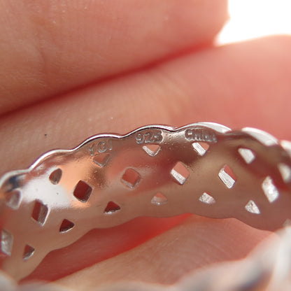 925 Sterling Silver Vintage Celtic Braided Band Ring Size 9.25