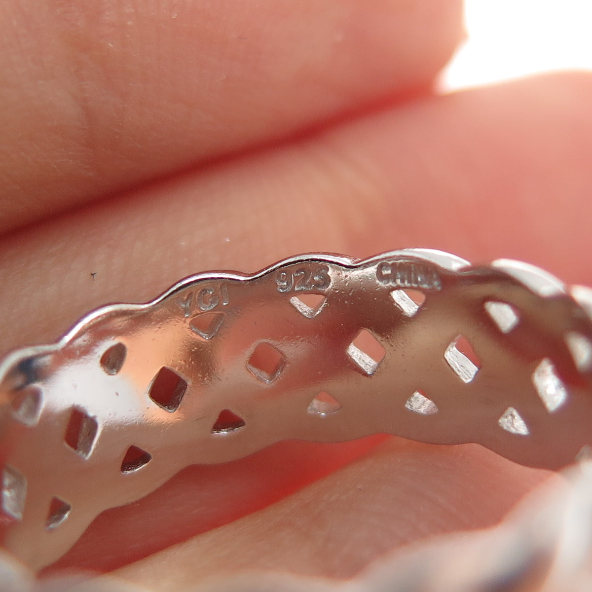 925 Sterling Silver Vintage Celtic Braided Band Ring Size 9.25