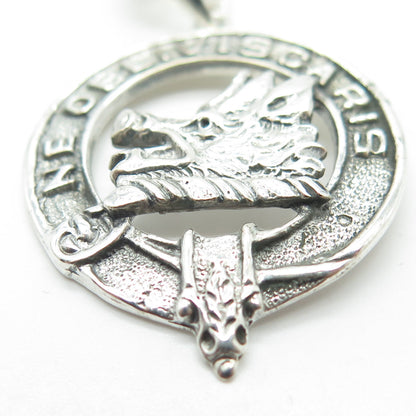 THOMAS KERR EBBUTT Sterling Silver Vintage '68 Edinburgh Ne Obliviscaris Pendant