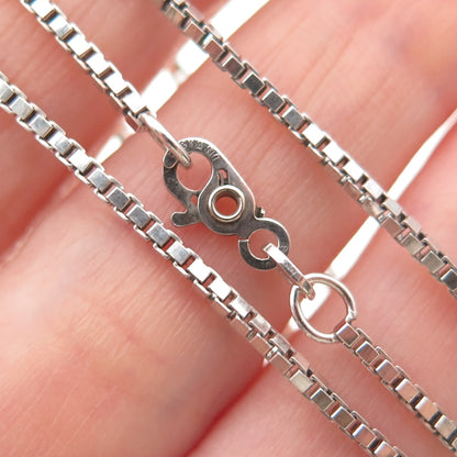 Ciani 925 Sterling Silver Vintage Italy Box Chain Necklace 14"