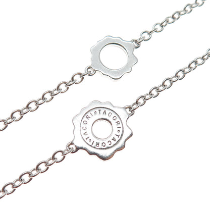 TACORI 925 Sterling Silver Round-Cut C Z By The Yard Station Chain Necklace 20"