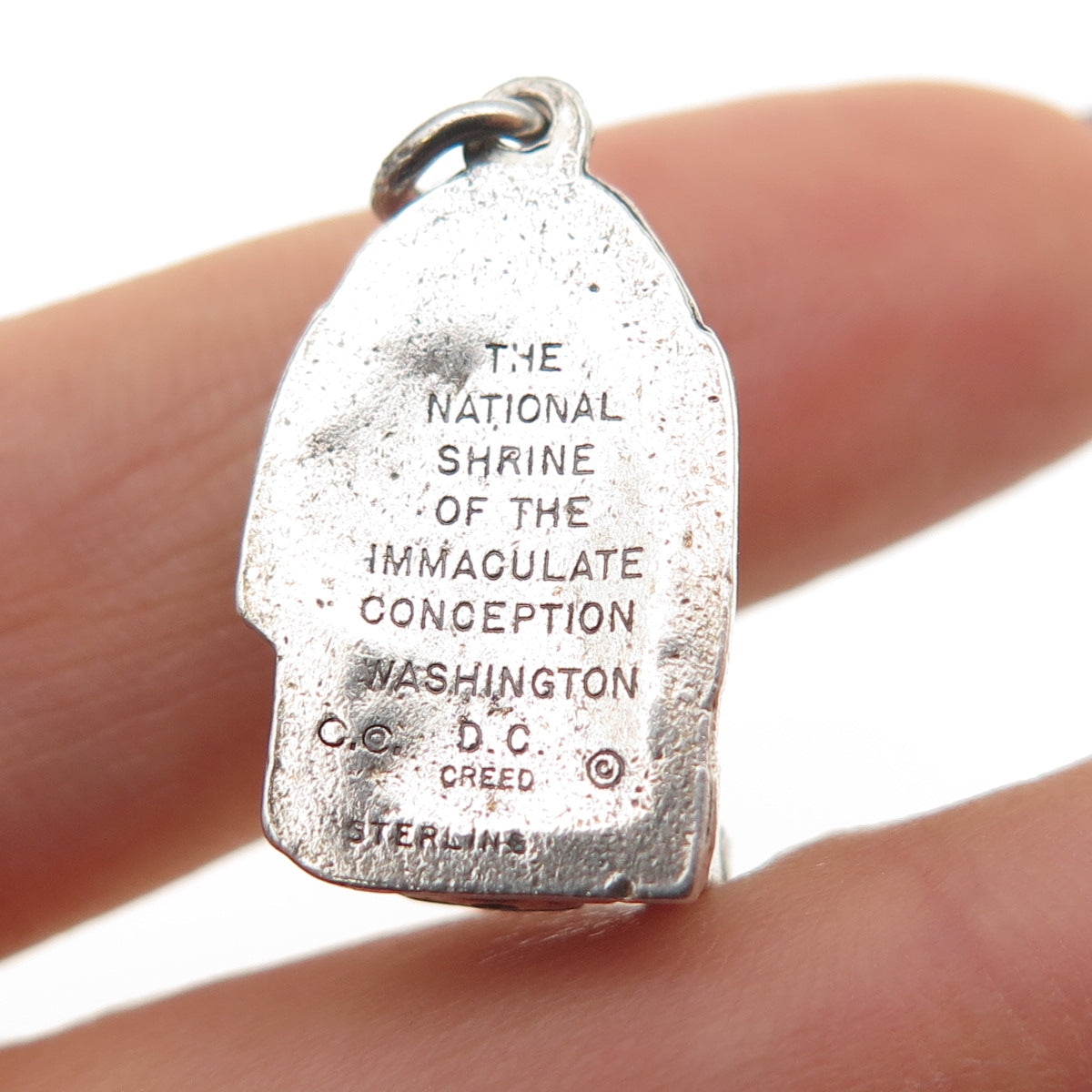 CREED Sterling Vintage National Shrine of the Immaculate Conception Mini Pendant