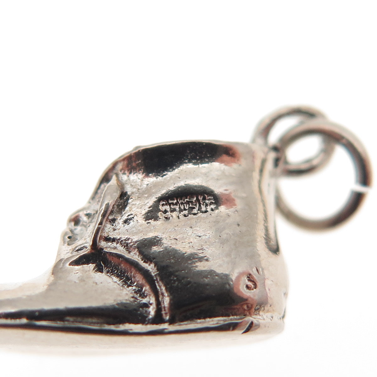 925 Sterling Silver Vintage Baby Shoe 3D Mini Charm Pendant
