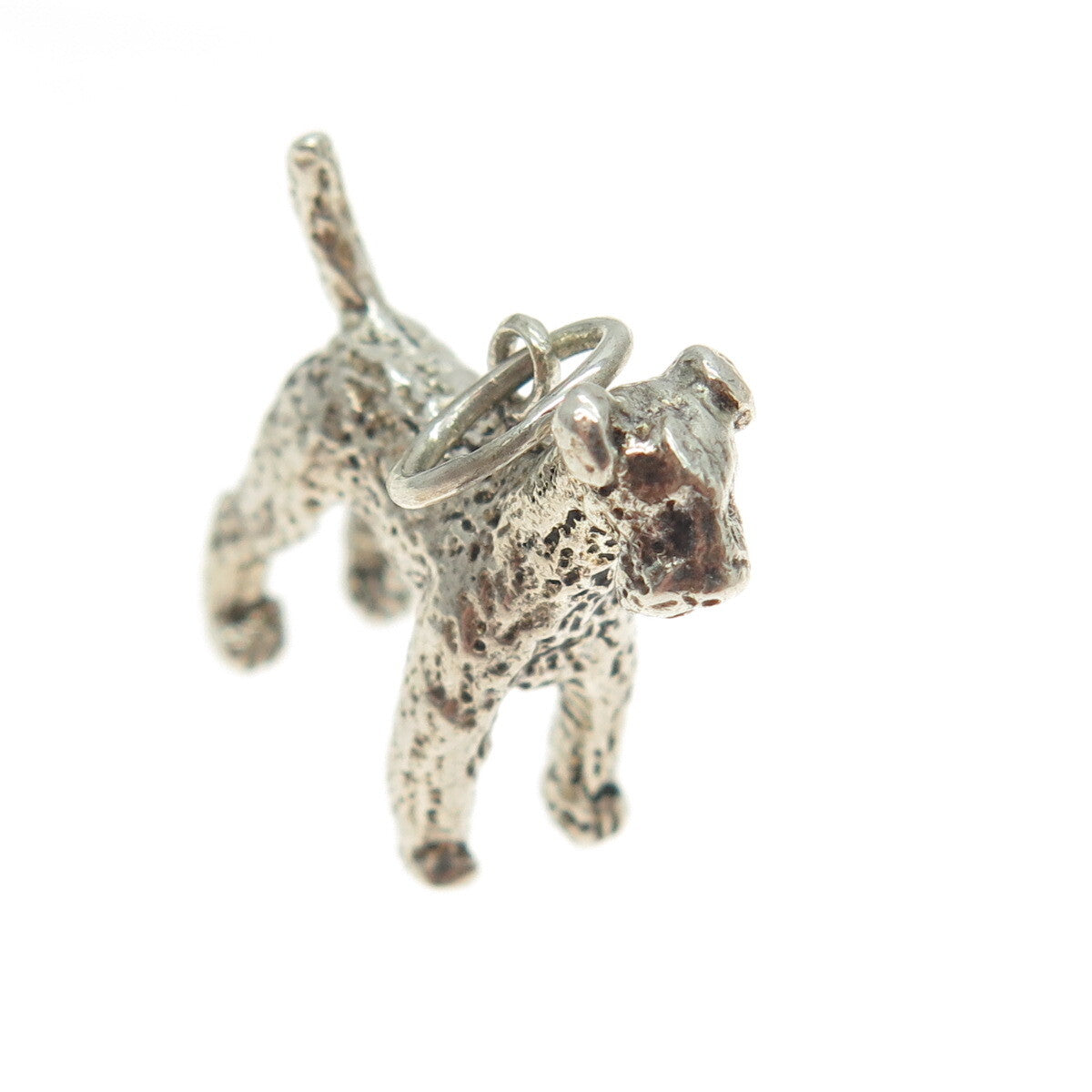 925 Sterling Silver Vintage Kerry Blue Terrier Dog Minimalist Charm Pendant