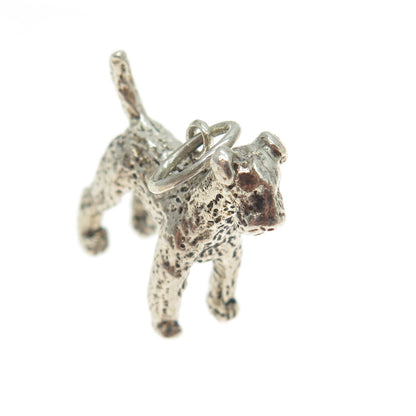 925 Sterling Silver Vintage Kerry Blue Terrier Dog Minimalist Charm Pendant
