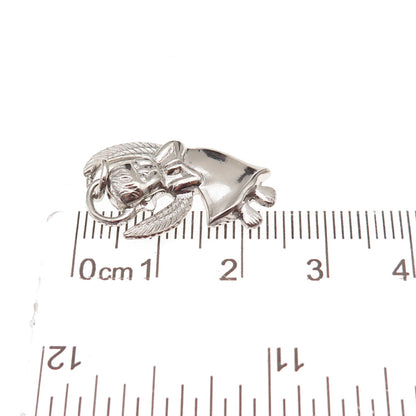 925 Sterling Silver Vintage Baby Angel Charm Pendant