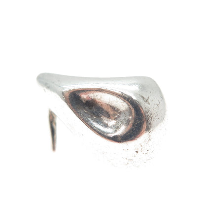 925 Sterling Silver Vintage Modernist Overlap Oxidized Ring Size 5
