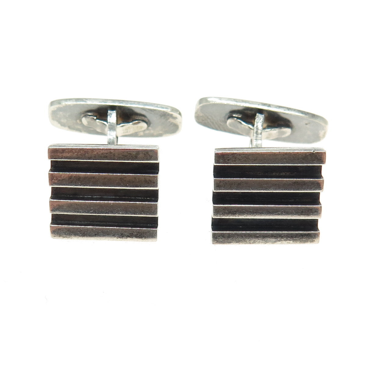 FIR. MUNKSGAARD 925 Sterling Silver Vintage Denmark Modernist Cufflinks #358