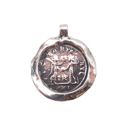 Didae 925 Sterling Silver Vintage Israel Roman Coin Charm Pendant