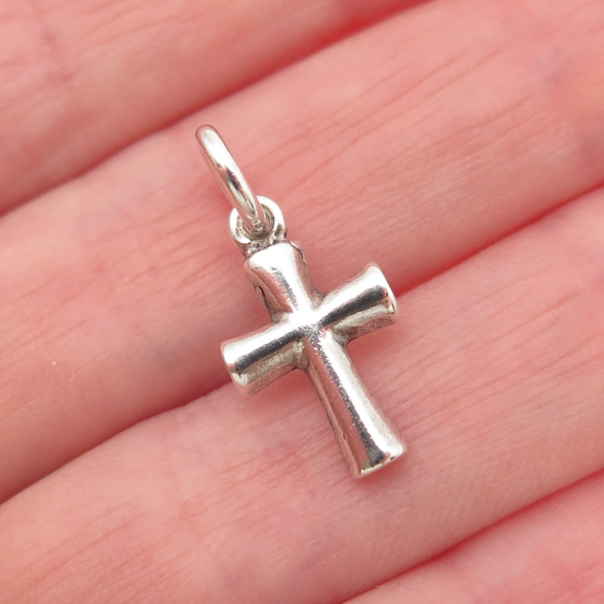 Sunwest 925 Sterling Silver Vintage Cross Oxidized Mini Charm Pendant