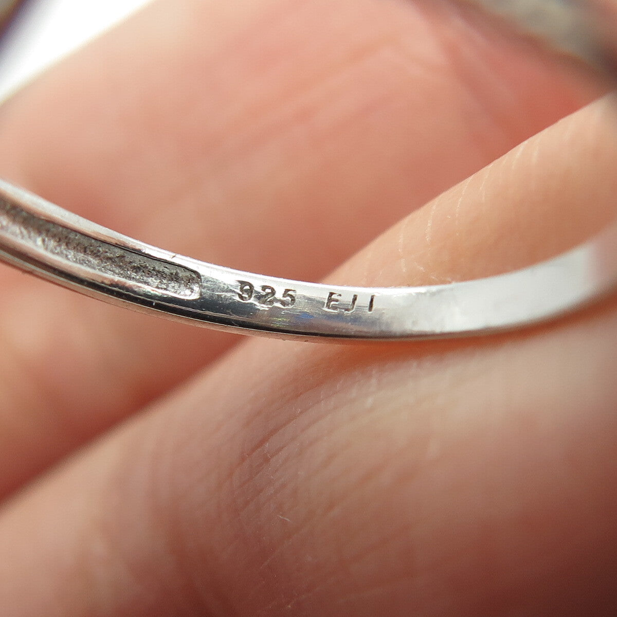 Elegance Jewellery 925 Sterling Silver Lab-Created Sapphire & C Z Ring Size 8.25