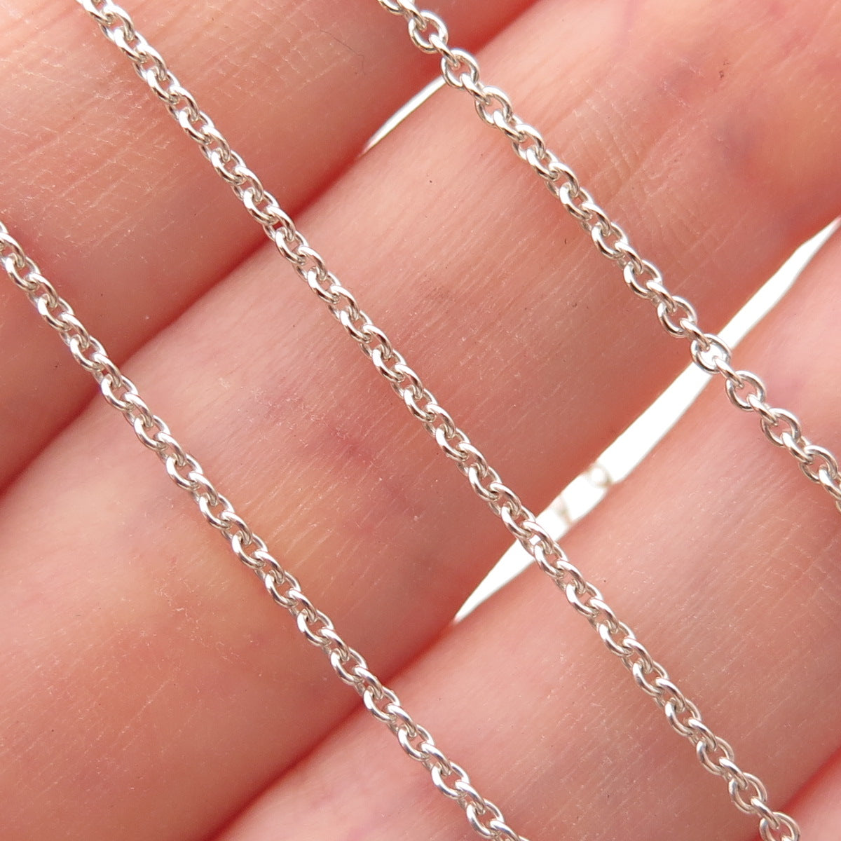 Pandora 925 Sterling Silver Cable Chain Necklace 16-18"