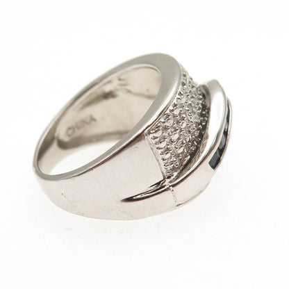 Ross Simons 925 Sterling Silver Real Diamond Accent & Sapphire Ring Size 6.25