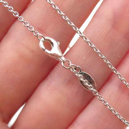 Pandora 925 Sterling Silver Cable Chain Necklace 14-22"