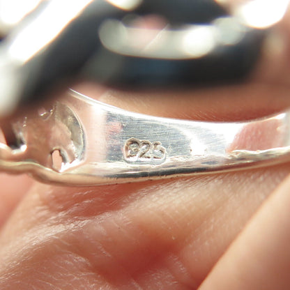 925 Sterling Silver Vintage Celtic / Wicker Ring Size 7.5