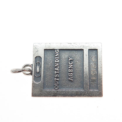 LGB BALFOUR Sterling Vintage 1966 Outstanding Agency Minimalist Charm Pendant